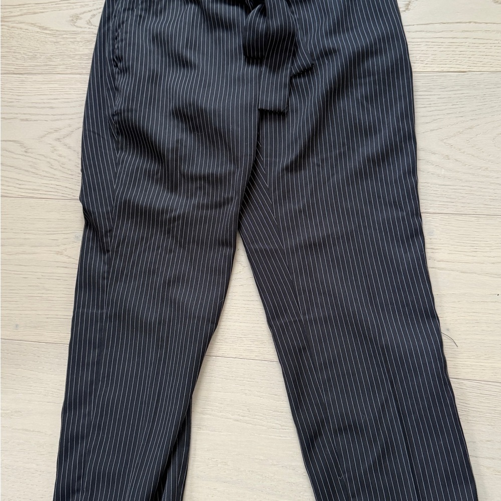 Banana Republic Black Pinstripe Cropped Pants